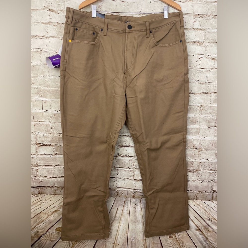 Cat mens canvas work pants fleeced lined- NWT Tan multiple sz 40 cold weather